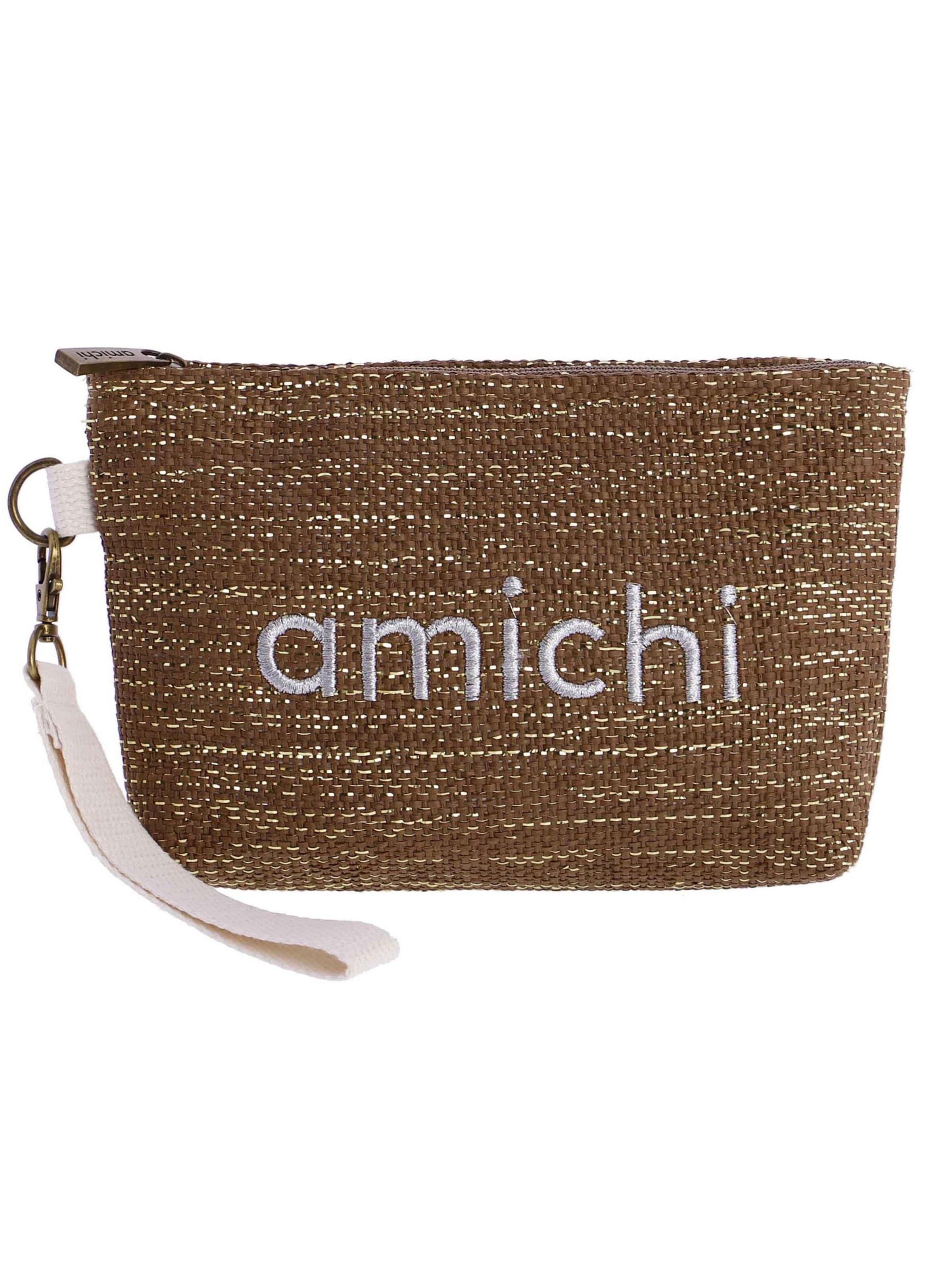 Amichi - Bolso de mano en marrón: frente