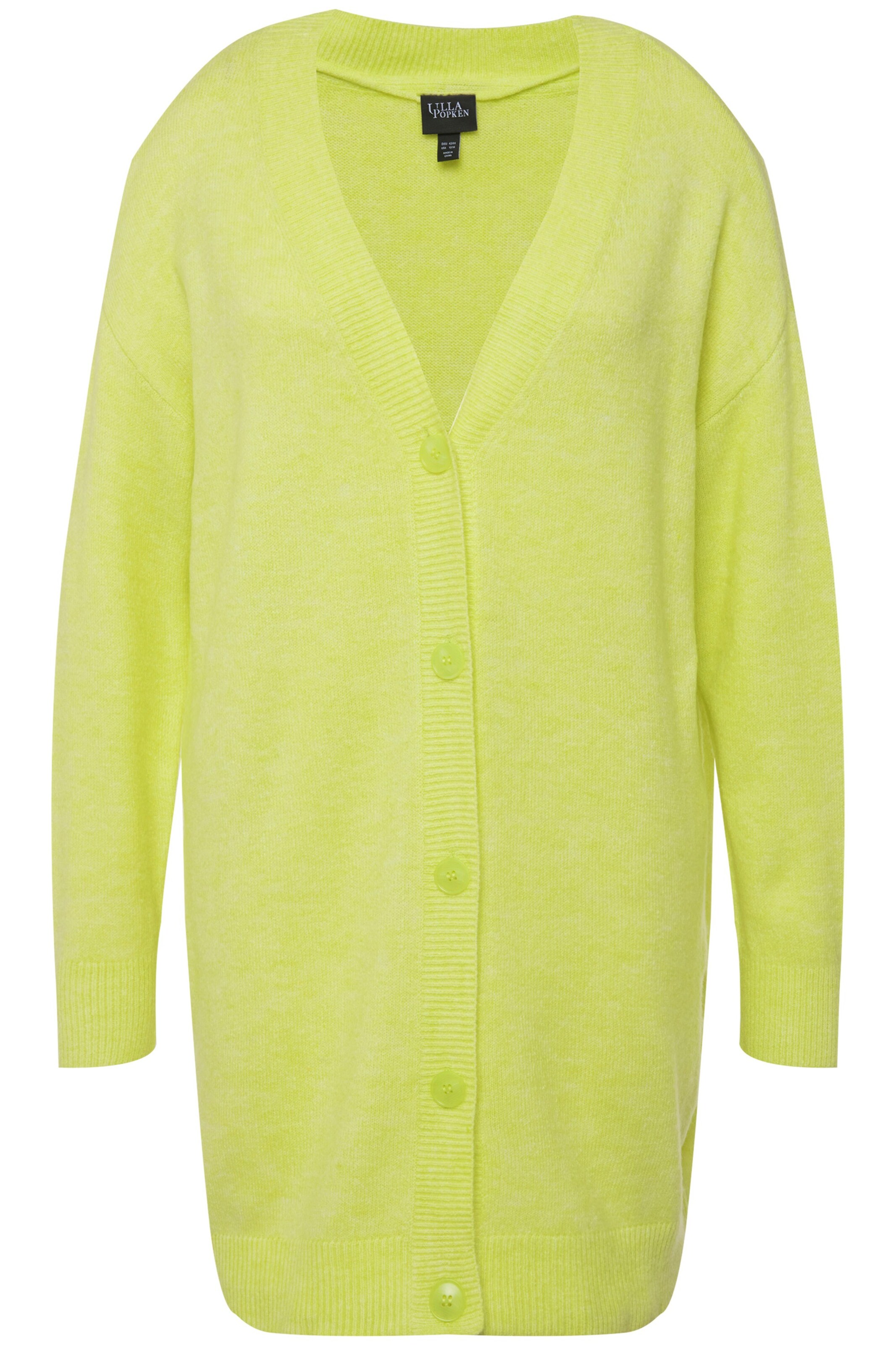 Ulla Popken Strickjacke in Gelb: Vorderseite