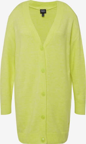 Ulla Popken Knit cardigan in Yellow: front