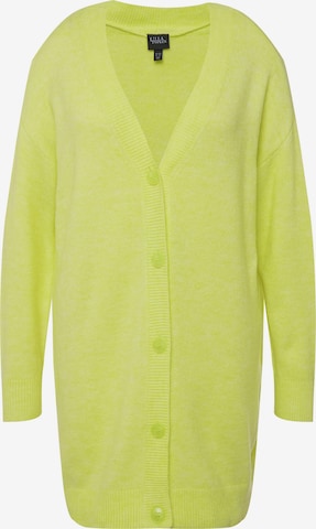 Ulla Popken Knit Cardigan in Yellow: front