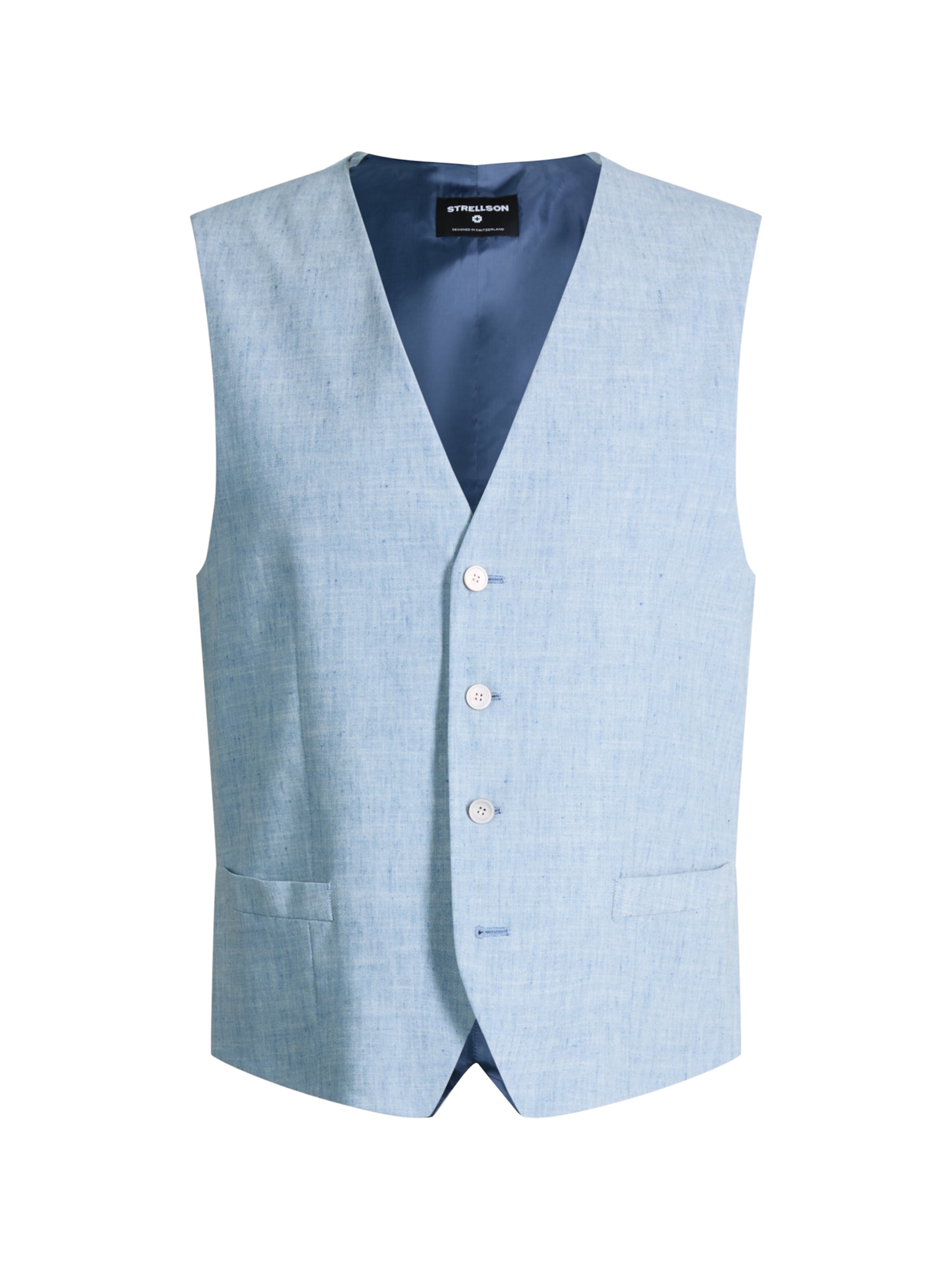 STRELLSON Gilet ' Gyl ' in 50 in de kleur Blauw gemêleerd, Productweergave