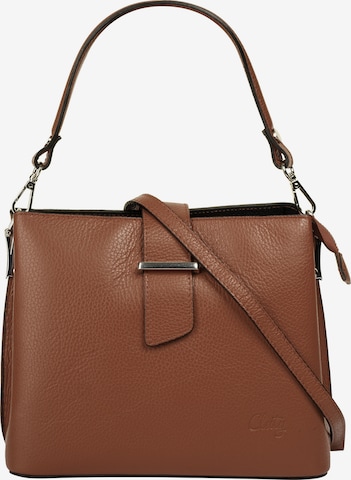 Cluty Handtasche in Braun: Vorderseite