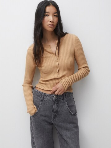 Pull&Bear Trui in Beige: voorkant