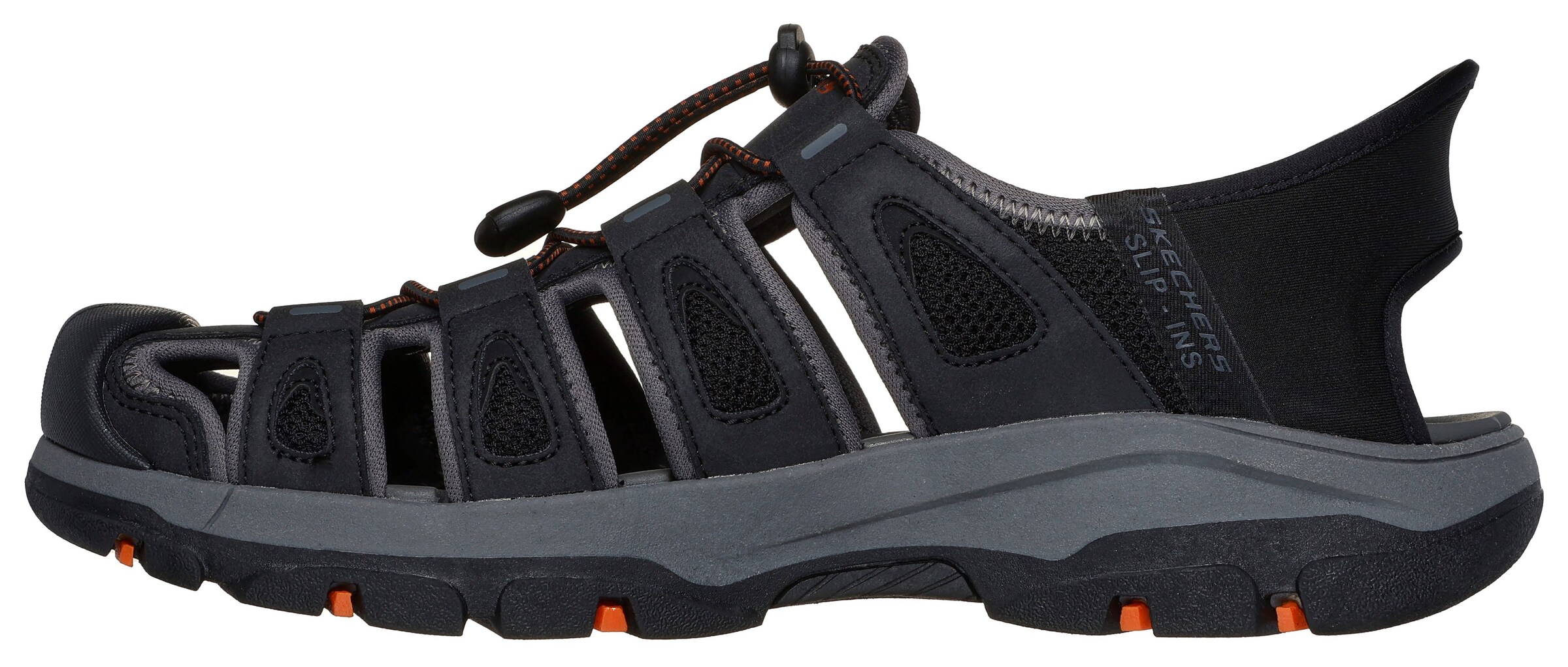 SKECHERS Trekkingsandale in Schwarz: Vorderseite