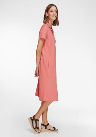 Green Cotton Dress in Pink