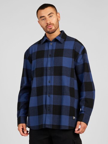 Dr. Denim Comfort fit Button Up Shirt 'Frank' in Blue: front