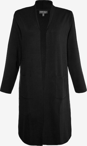 Ulla Popken Gebreid vest in Zwart: voorkant