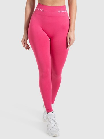 Smilodox Skinny Workout Pants 'Azura' in Pink: front