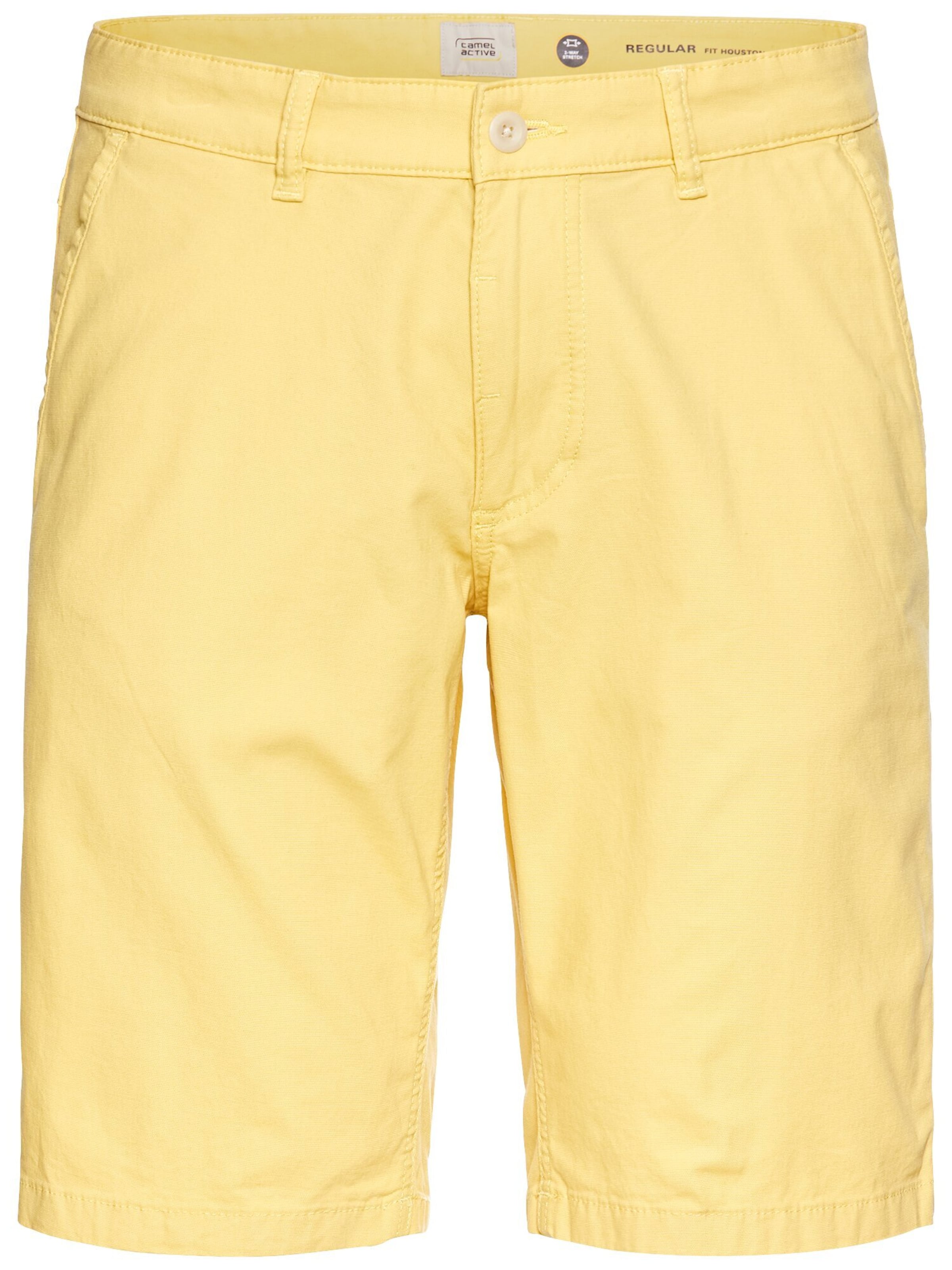CAMEL ACTIVE Chinoshorts aus Baumwolle mit Stretch in Gelb: Vorderseite