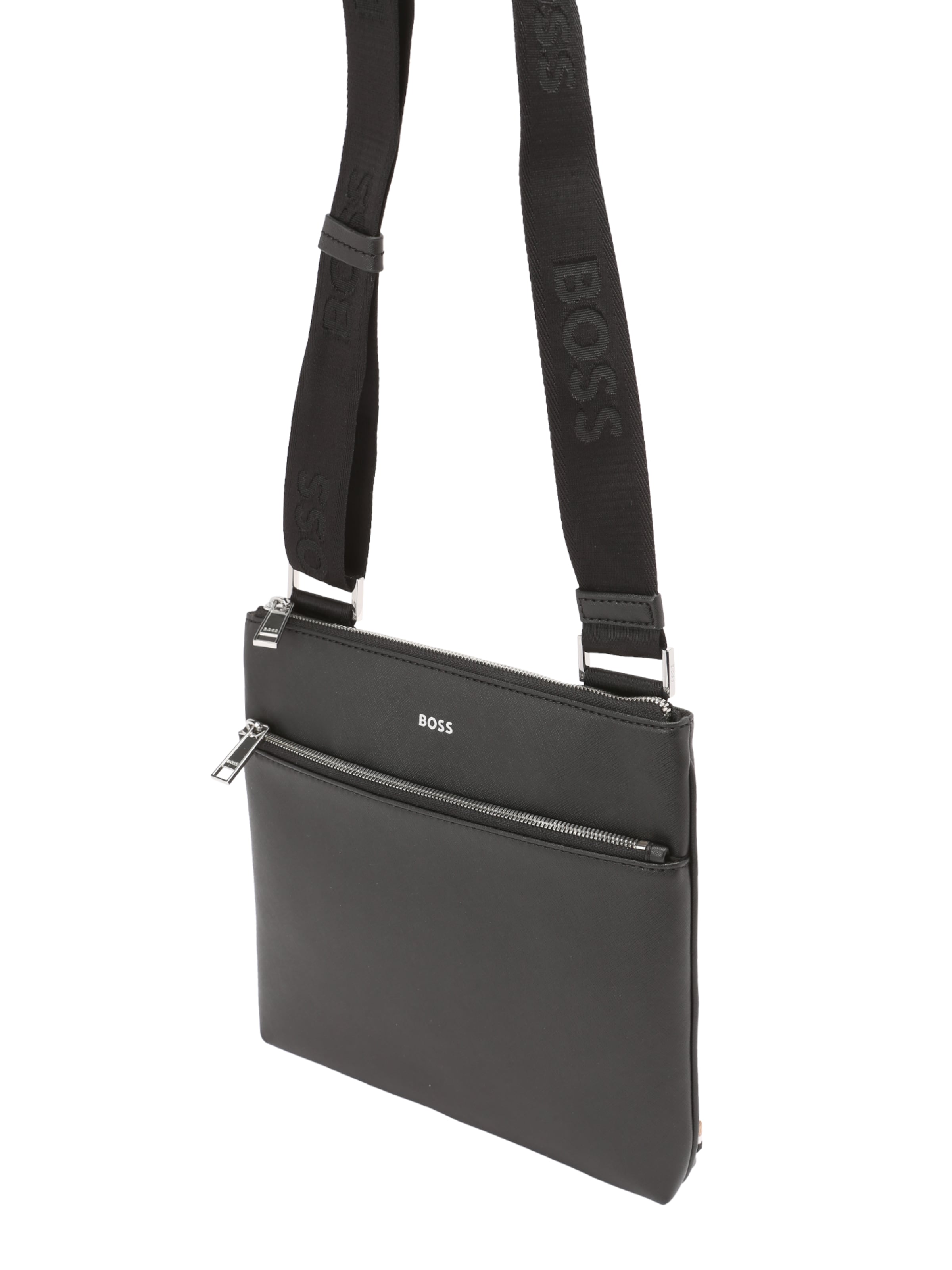 BOSS Olkalaukku 'Zair' värissä musta: etupuoli