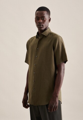 Coupe regular Chemise business SEIDENSTICKER en vert