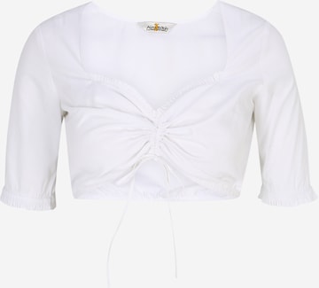 Blouse folklorique ALMSACH en blanc : devant