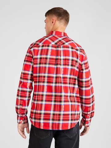 Tommy Jeans Comfort fit Button Up Shirt in Red