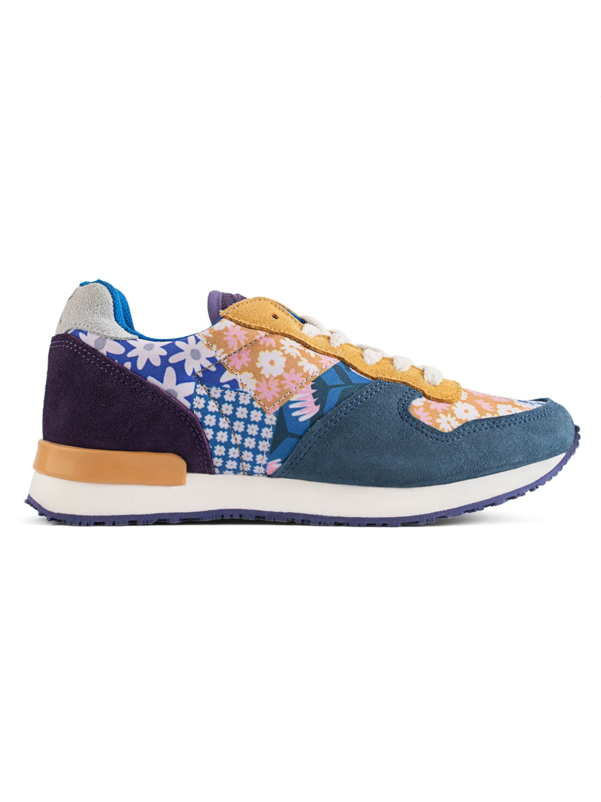inkkas Sneaker low 'Inkkas Hendrix Tennis – handgefertigter Damen-Sneaker mit retro-inspiriertem Patchwork-Design'‌‌‌‌‌ in Mischfarben