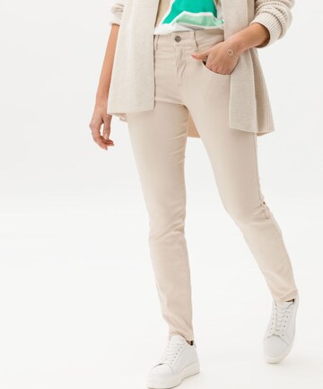 BRAX Slimfit Jeans 'Ana' in Beige: voorkant