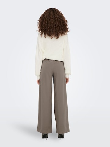 JDY Wide leg Pleat-Front Pants 'Geggo' in Brown