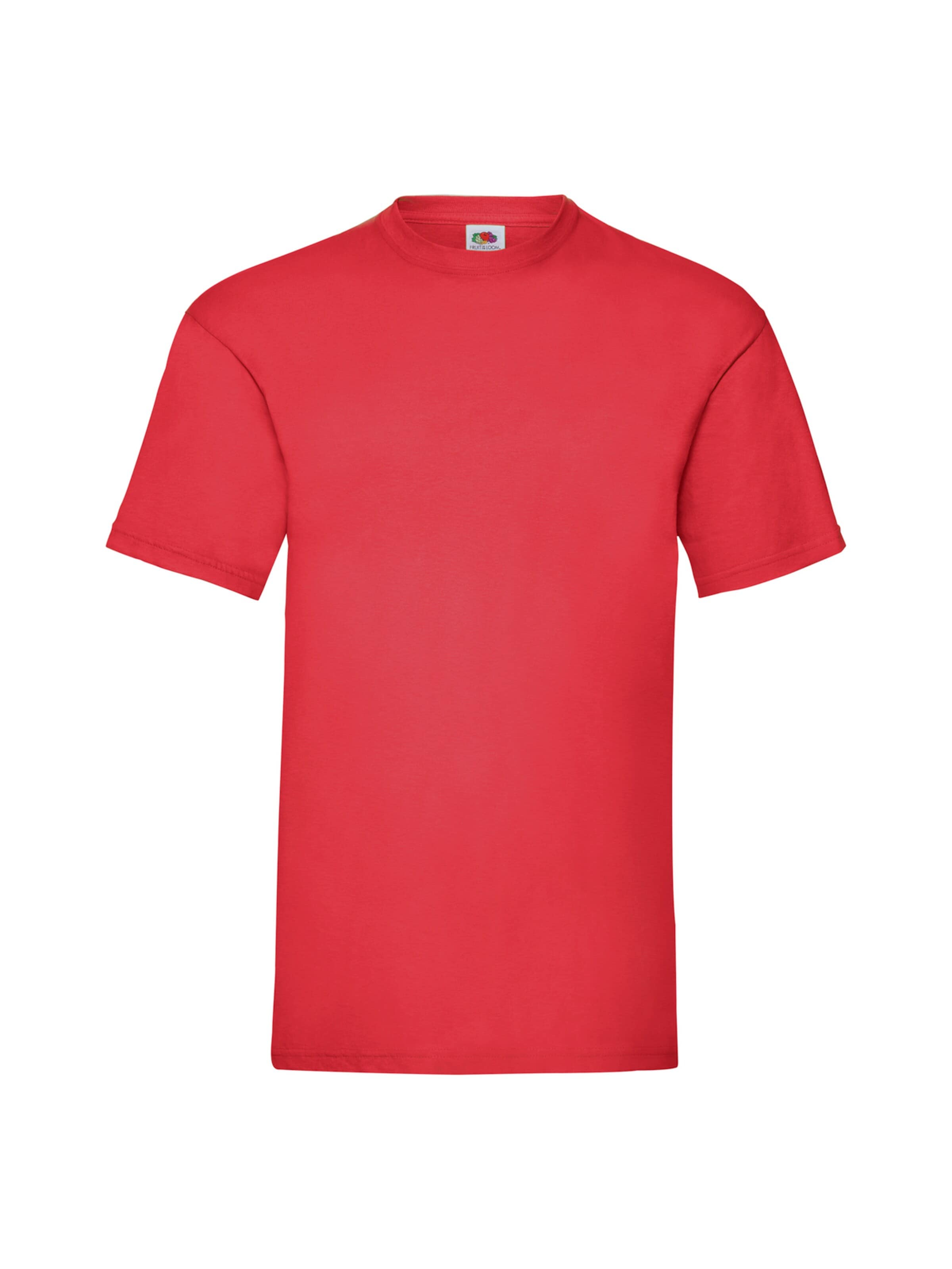 FRUIT OF THE LOOM Shirts 'T-shirt' i rød: forside