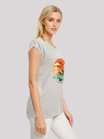 F4NT4STIC Shirt 'Sonnenuntergang Berglandschaft' in Grey
