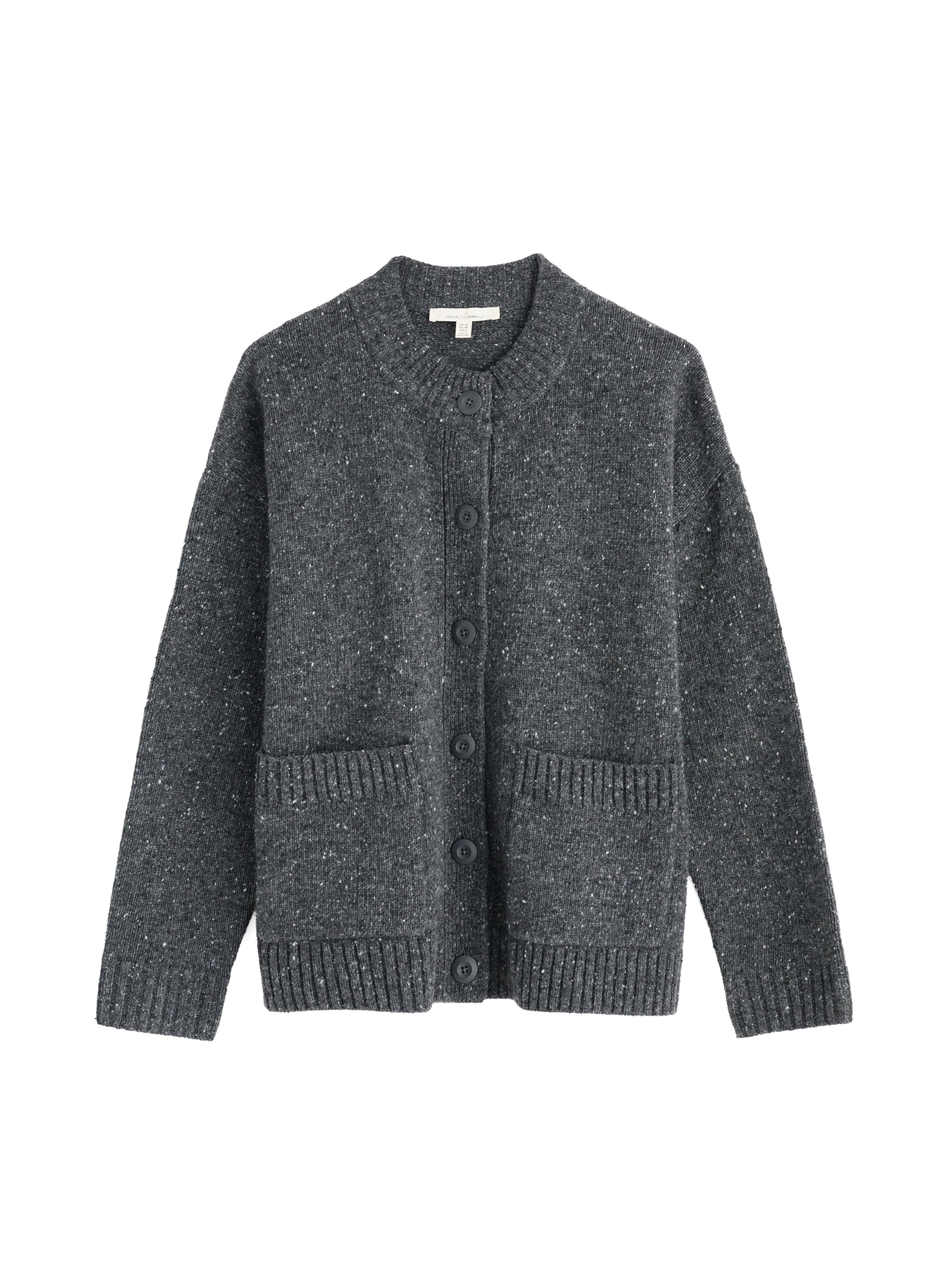 Seasalt Cornwall Cardigan 'Harbour Sands' i grå: forside