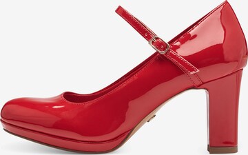 TAMARIS Čevlji s peto | rdeča barva