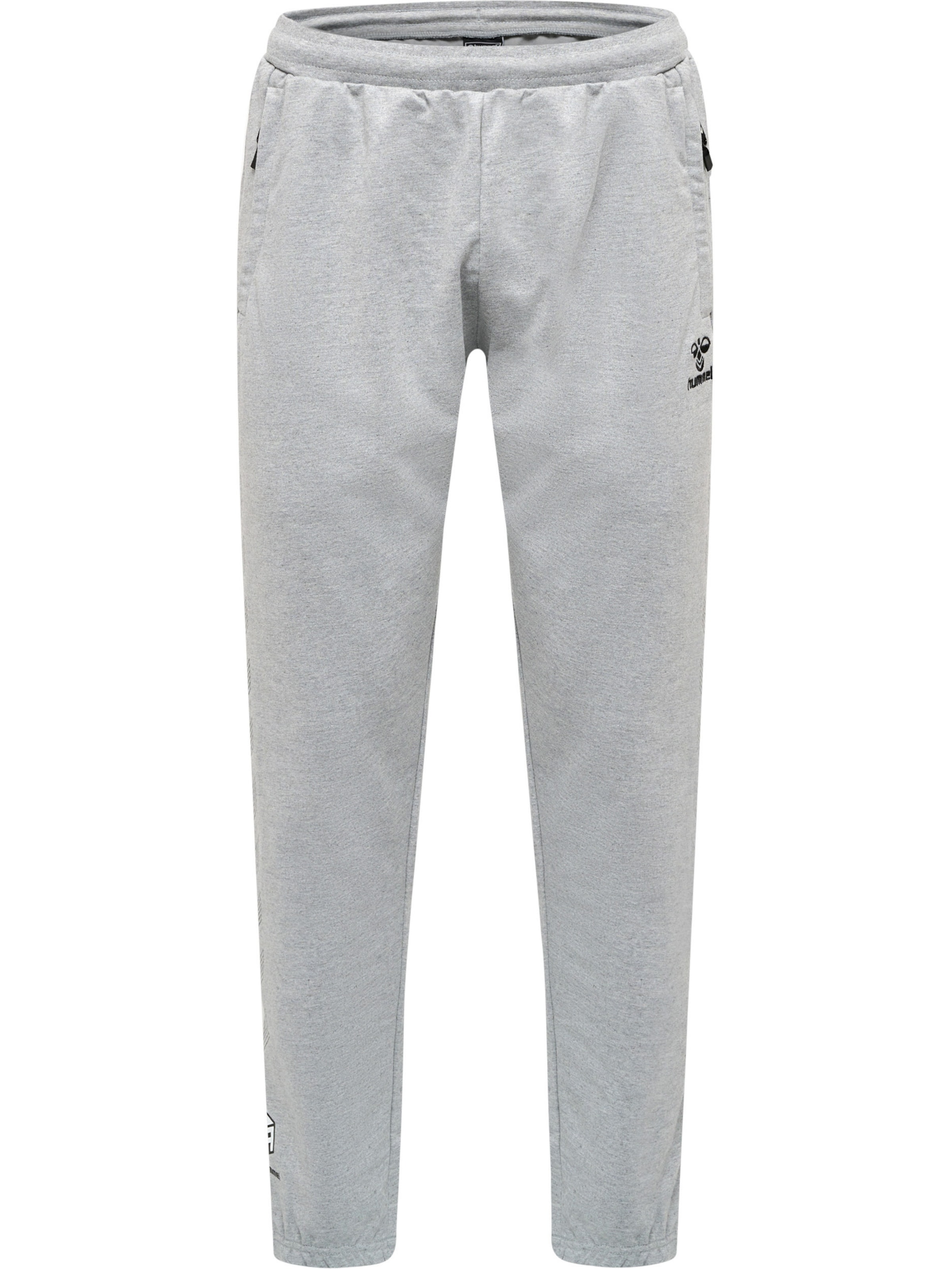 Hummel Tapered Sporthose 'Move Grid' in Grau: Vorderseite