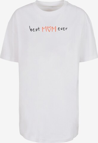 Merchcode Shirt 'Mothers Day - Best Mom Ever' in White: front