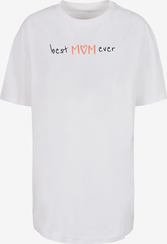 Merchcode T-Shirt 'Mothers Day - Best Mom Ever' in Weiß: predná strana