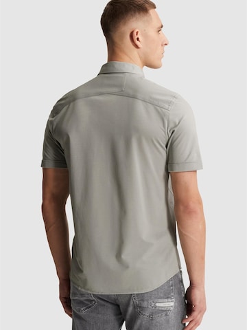 CAST IRON Regular fit Skjorta 'CAST IRON - Shirt with short sleeves in lightweight jersey' i grå