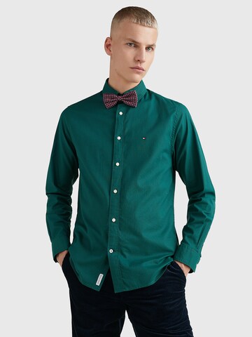 TOMMY HILFIGER Slim fit Overhemd in Groen: voorkant