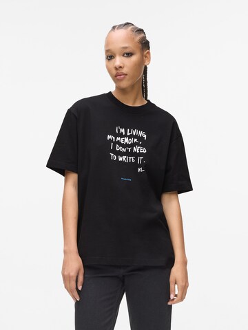 KARL LAGERFELD JEANS T-shirt i svart: framsida