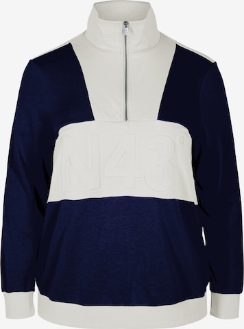 Zizzi Sweatshirt in Blue: front