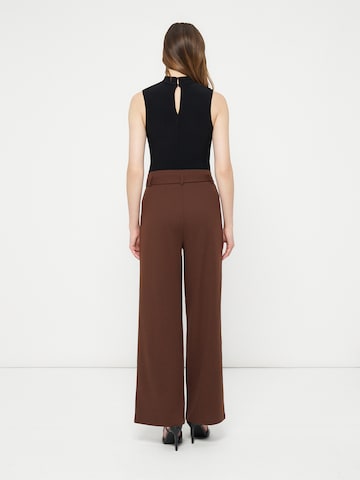 Anna Field Wide leg Bandplooibroek in Bruin
