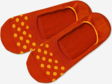 Chaussure basse 'Apricot Dots' DillySocks en orange : devant