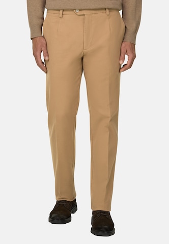 Boggi Milano Slim fit Chino trousers in Yellow: front