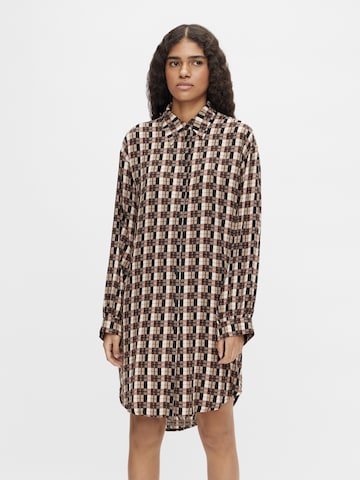 OBJECT Shirt Dress 'Pamala' in Brown: front
