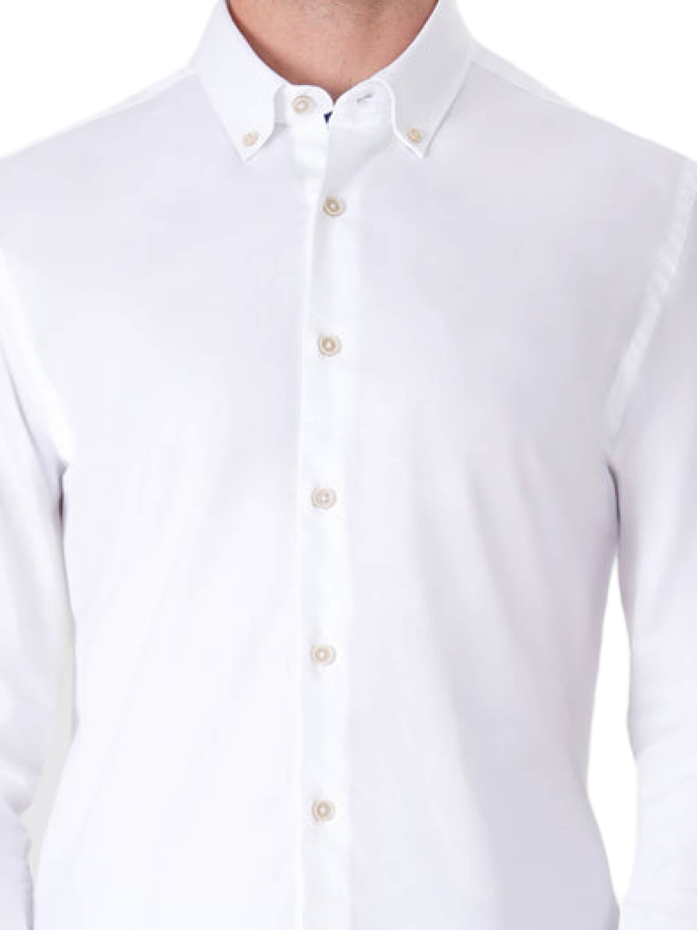 UNIQVIBE Slim Fit Hemd in Weiß