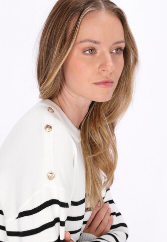 DreiMaster Maritim Pullover in Weiß