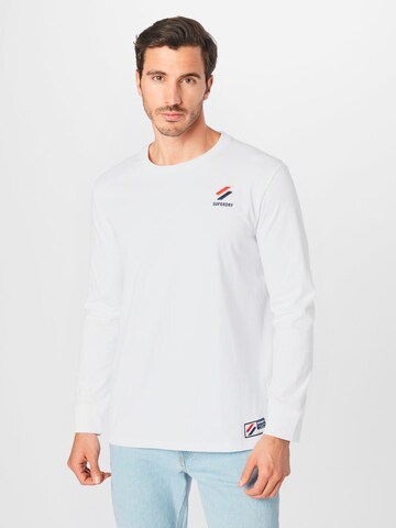 Superdry Shirt 'Essential' in Weiß: predná strana