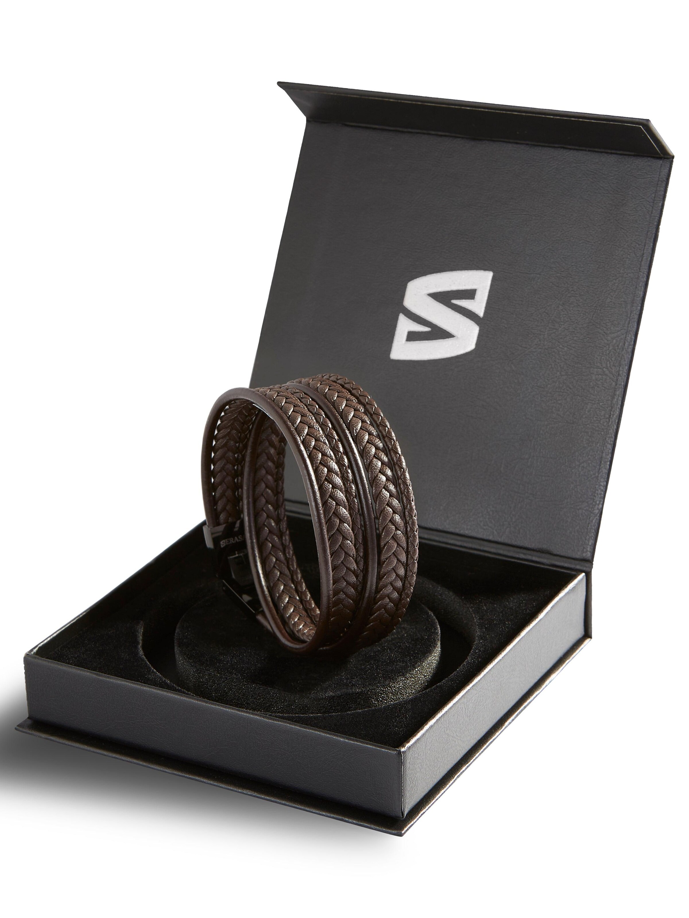 Bracelet 'Wrap' SERASAR en marron