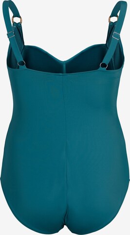 Swim by Zizzi Bustier Badeanzug 'CASDENIA' in Grün