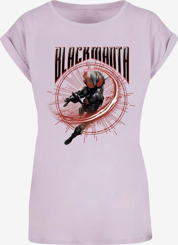 ABSOLUTE CULT T-Shirt 'Aquaman - Manta Circle' in Lila: predná strana