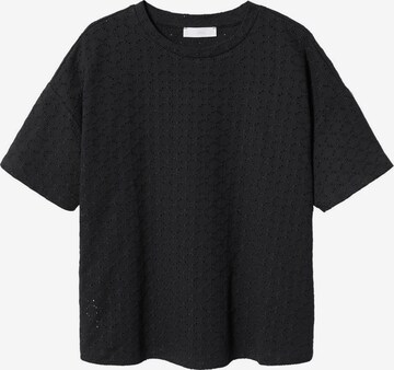 MANGO T-Shirt 'LOTUS' in Schwarz: predná strana