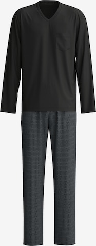 CALIDA Long Pajamas 'Relax Streamline' in Black: front