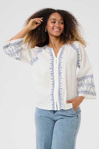 Chemisier 'Sara' Cream en blanc : devant