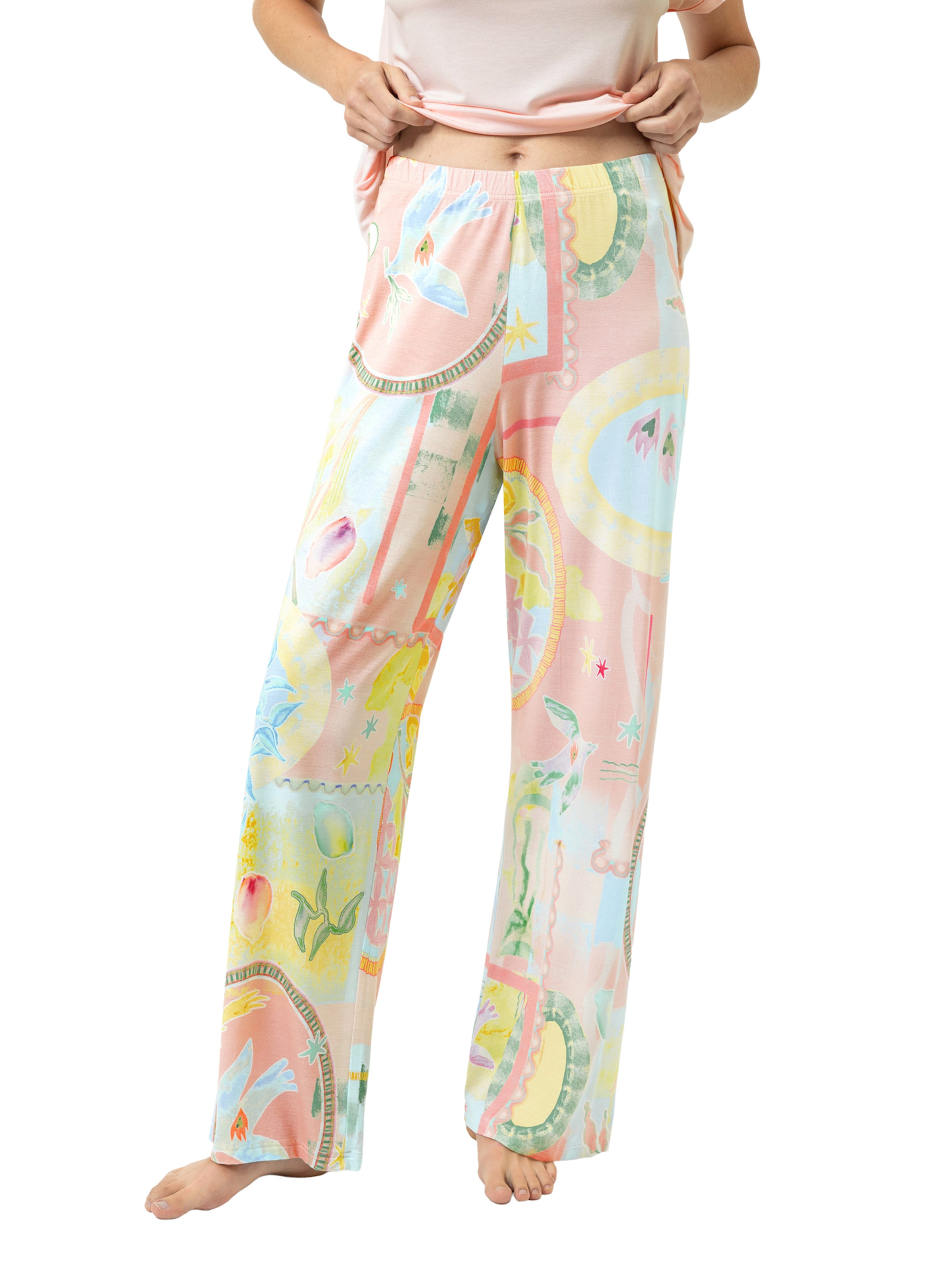 Pantalon de pyjama 'Mystic Voyage' Mey en mélange de couleurs : devant