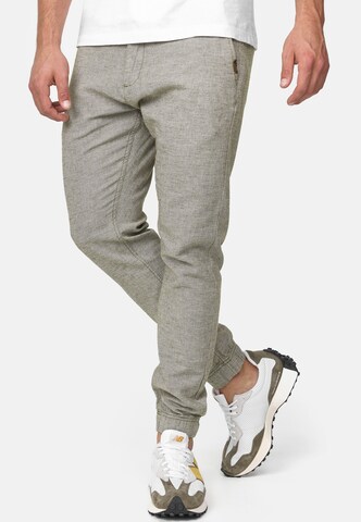 INDICODE JEANS Tapered Hose 'Blnda' in Grau: Vorderseite