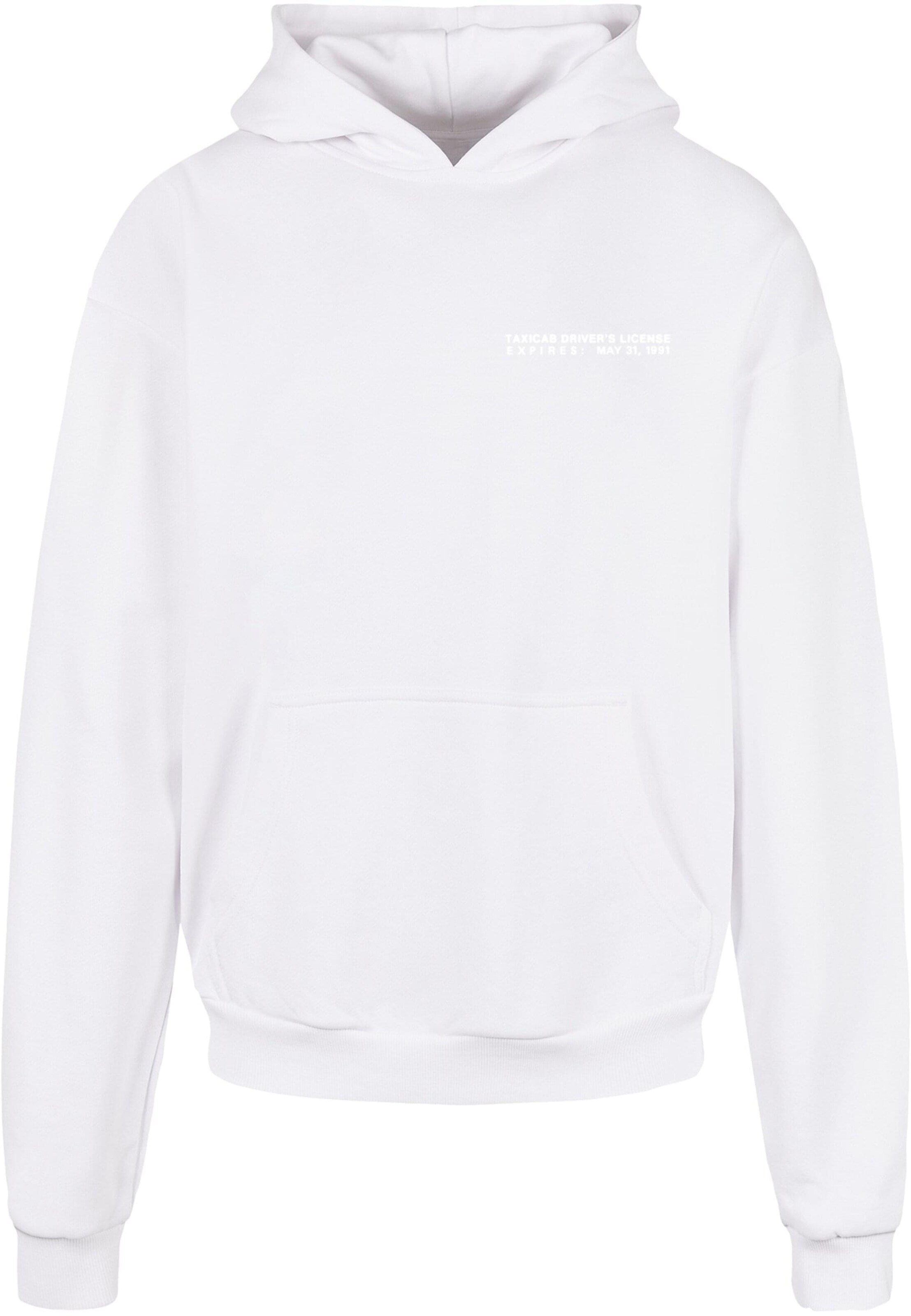 MT Upscale Sweatshirt 'NY Taxi' in Weiß: Vorderseite
