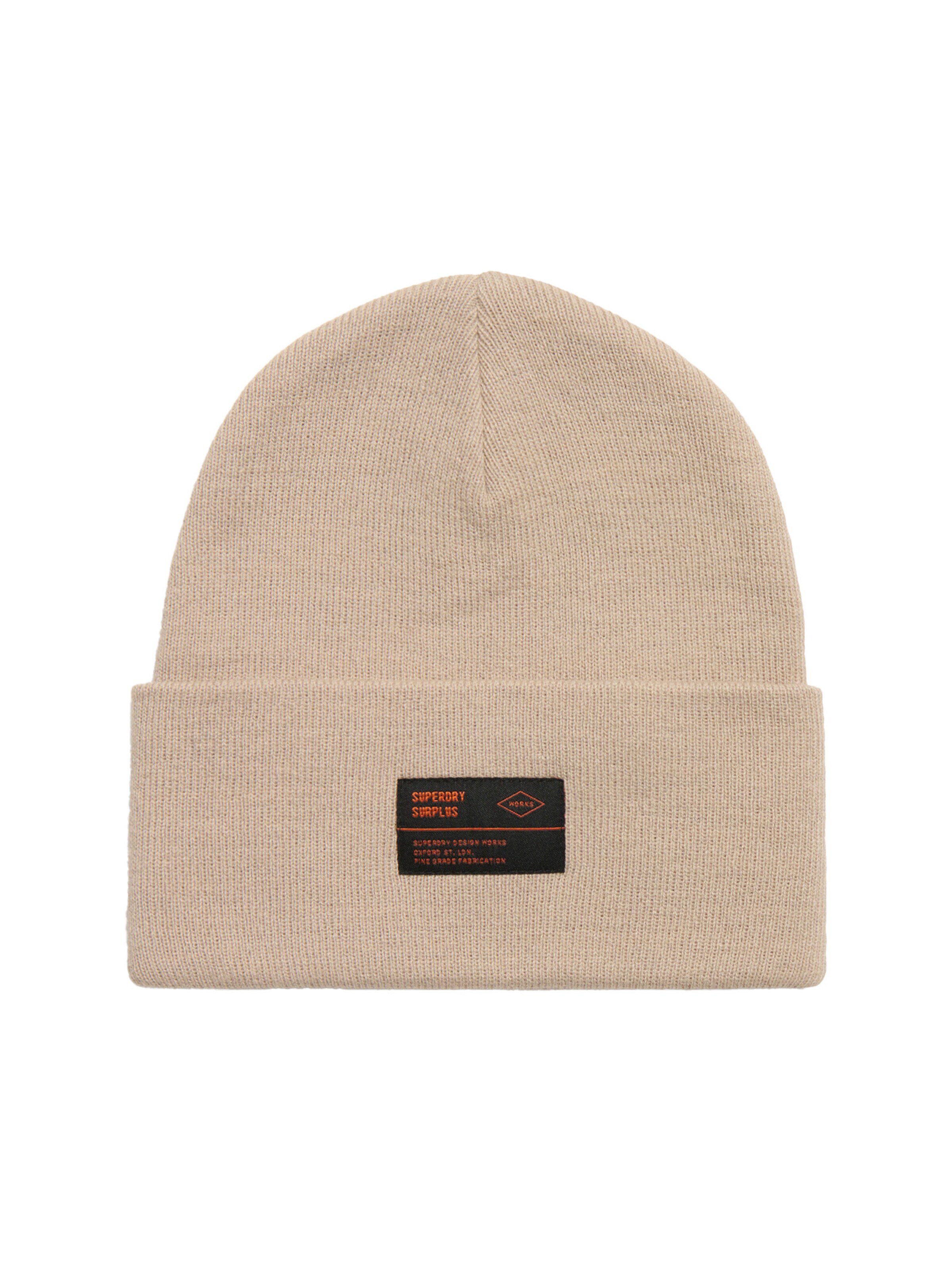 Superdry Beanie 'SURPLUS' in Grey: front