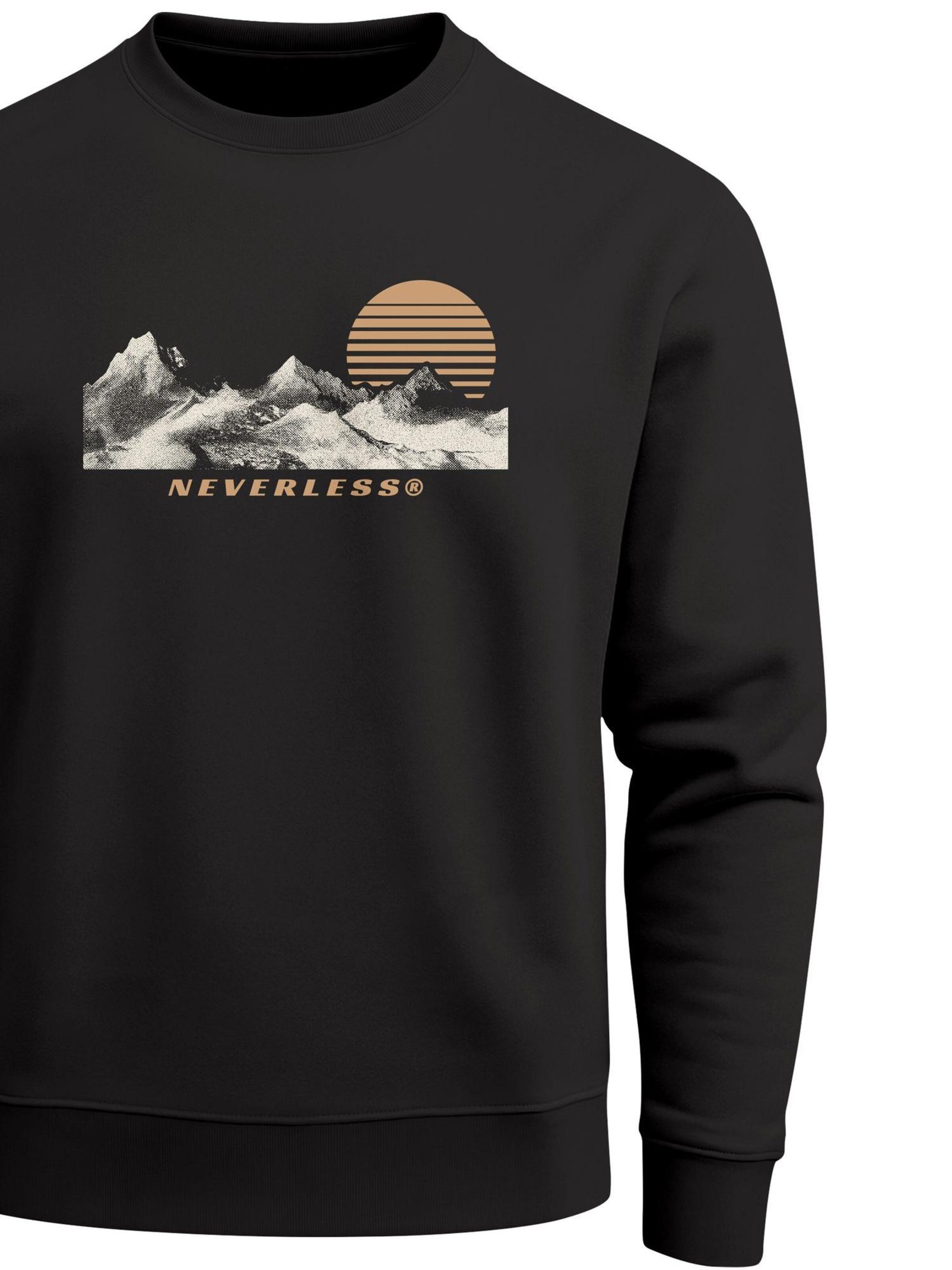 Neverless Sweatshirt 'Mountain' in Black