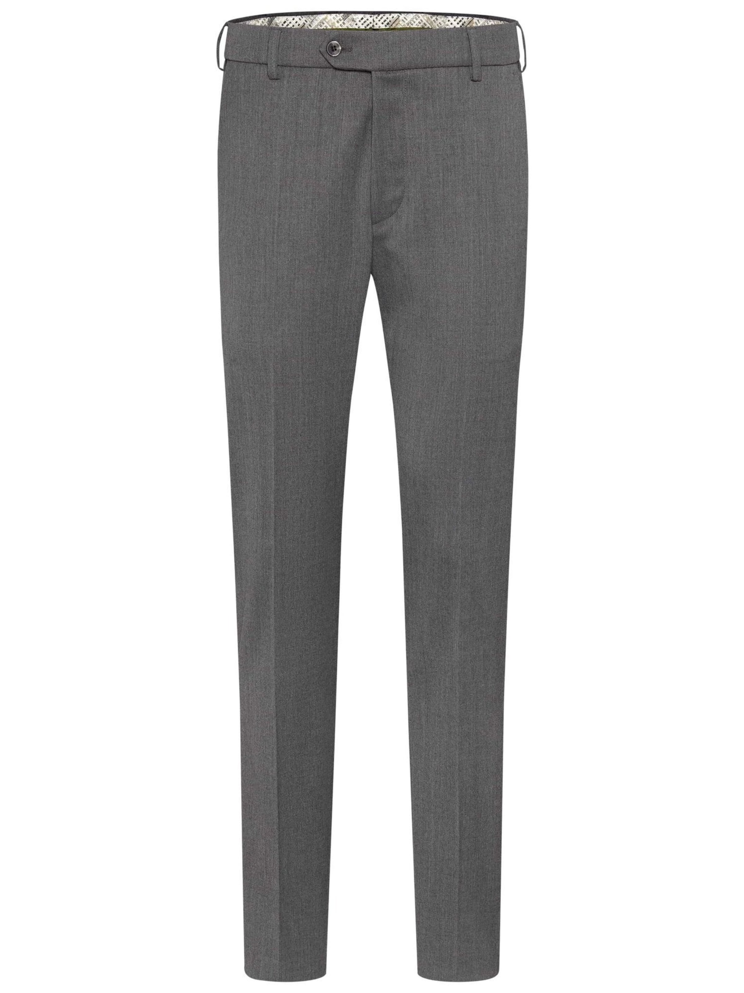 MEYER Slimfit Broek 'Bonn' in Grijs: voorkant